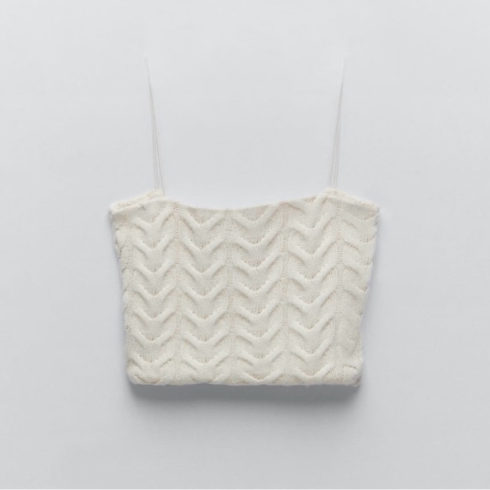 Zara Cable Knit Crop Top